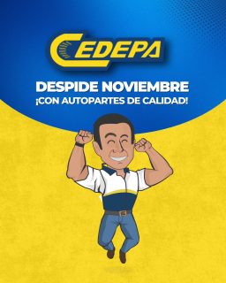 Noviembre se va, pero en Cedepa, ¡¡¡seguiremos con lo mejor para tu vehículo 😎😜!!!

Así que, prepárate, que diciembre llega con más sorpresas para que mantengas tu carro al 💯 😌.

📍Matriz: Calle 110 y avenida 102.
📍Sucursal: Avenida 113 y calle Las Acacias.
📲 0995541378

#CedepaEsGarantía
#AutopartesManta #RepuestosManta #PromocionesCedepa
