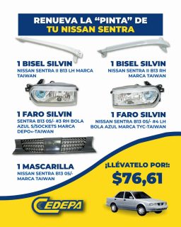 ¡Vamos rumbo al 2026, con este combo imperdible para tu Nissan Sentra✨!

Más luz, más estilo y la oportunidad de ganar increíbles premios en nuestro sorteo: “Arranca el 2026 con tu carro papelito 😎”.

¡No esperes más 🏃🏻‍♂️🏃🏻‍♂️🏃🏻‍♂️!:

🎄Matriz: Calle 110 y avenida 102.
🎄Sucursal: Avenida 113 y calle Las Acacias.
🎄📲 0995541378

#CedepaEsGarantía
#AutopartesManta #RepuestosManta #PromocionesCedepa #PromocionesNavideñas #Sorteo #SorteoNavideño