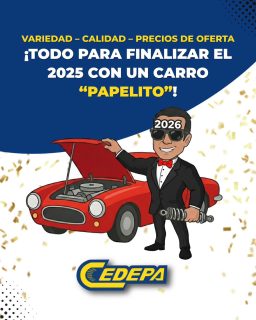 ¡¡¡🎅 Tu carro también celebra la Navidad y Año Nuevo 🥳!!!

Y, ¡¿cómo no?!, con toda la variedad de autopartes, de calidad, que Cedepa tiene para ofrecerte:

¿Tienes un, Hyundai, Kia, Chevrolet, Chery, Great Wall, JAC, Changan, Dongfeng, Geely, BYD o BAIC?

🎁¡Aquí, lo encuentras todo!:

🎄Matriz: Calle 110 y avenida 102.
🎄Sucursal: Avenida 113 y calle Las Acacias.
🎄📲 0995541378

#CedepaEsGarantía
#AutopartesManta #RepuestosManta #PromocionesCedepa #PromocionesNavideñas
#Hyundai #Kia #Chevrolet #Chery #GreatWall #JAC #Changan #Dongfeng #Geely #BYD #BAIC
