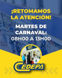 📣 ¡¡¡Estamos atendiendo 🫡!!!
Aprovecha las últimas horas del feriado, potenciando tu carro, con autopartes de calidad 😉:
✅ Matriz: Calle 110 y avenida 102.
✅ Sucursal: Avenida 113 y calle Las Acacias.
📲 0995541378
#CedepaEsGarantía
#AutopartesManta #RepuestosManta #PromocionesCedepa