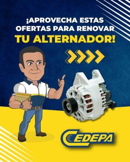 ¿MÁS ALTERNADORES en promo? ¡¡¡Aquí los tienes 🫡😎!!!

Visita Cedepa 🥳:

🔵 Matriz: Calle 110 y avenida 102.
🔵 Sucursal: Avenida 113 y calle Las Acacias.
🔵 📲 0995541378

#CedepaEsGarantía
#AutopartesManta #RepuestosManta #PromocionesCedepa