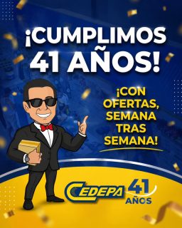 ¡¡¡📢 Activamos el modo celebración en Cedepa 🥳!!!

😱 Cumplimos 41 años acompañándote en cada camino y lo festejamos como mejor sabemos hacerlo:

¡¡¡con ofertas especiales en repuestos, accesorios y herramientas para tu carro, semana tras semana 🚗✨!!!

Gracias por ser parte de esta historia que sigue avanzando contigo 💪🏼✅.

Visítanos, aprovecha las promos de mayo y celebra con Cedepa.

👉🏼 Matriz: Calle 110 y avenida 102.
👉🏼 Sucursal: Avenida 113 y calle Las Acacias.
📲 0995541378

#Cedepa41Años  #CedepaEsGarantía
#AutopartesManta #RepuestosManta #PromocionesCedepa #Herramientas