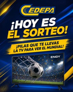 ¡¡¡ 😎 Hoy se llevan la TV  de 75” 📺🎉!!!

👉🏼 Conéctate a las 10h00 al Facebook Live de @cedepa 🙌🏼…

… y equípate con todo para disfrutar del mundial ⚽️👏🏻👏🏻👏🏻.

¡¡¡Seguimos celebrando nuestros 41 años y lo hacemos premiándote A LO GRANDE 🥳!!!

#Cedepa41Años #CedepaEsGarantía
#AutopartesManta #RepuestosManta #PromocionesCedepa