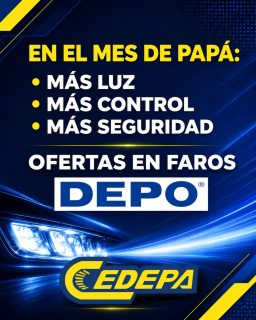 ¡¡¡En el mundial y en la carretera, la diferencia la hace la visión ⚽💡!!!
🔥 Promos en faros #DEPO:
⚡ Más luz
⚡ Más control
⚡ Más seguridad
Las marcas más 🔝, al mejor precio, solo aquí:
✅ Matriz: Calle 110 y avenida 102.
✅ Sucursal: Avenida 113 y calle Las Acacias.
📲 0995541378
#CedepaEsGarantía #PromosMundialistas #AutopartesManta #RepuestosManta #PromocionesCedepa