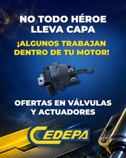 💡Las válvulas y actuadores cumplen una función clave para que tu motor responda con precisión y eficiencia 🦸🏻💥.

👉🏻 Por eso, en Cedepa, encuentras válvulas y actuadores de marcas reconocidas, con la calidad que tu vehículo necesita y promociones especiales que no puedes dejar pasar 👀.

¡¡¡Últimos días de estas increíbles promociones 🔥!!! Ven a Cedepa:

🚘 Matriz: Calle 110 y avenida 102.
🚘 Sucursal: Avenida 113 y calle Las Acacias.
📲 0995541378

#CedepaEsGarantía #PromocionesCedepa 
#Valvula #Actuador #ChevroletAveo #KiaSportage #Carens #G4NA #ValvulaSolenoide #TucsonIX #G4KD #ChevroletAveo #Spark