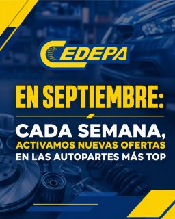 ¡Septiembre: nuevo mes, nuevas semanas, nuevas ofertas 🔥🚘! 
 
📢 ¡En Cedepa, cada semana activaremos nuevas ofertas para que tengas más oportunidades de encontrar la autoparte que tu vehículo necesita, con calidad y ahorro 😎! 

☑️ Semana 1: Faros DEPO
☑️ Semana 2: Lámparas DEPO
☑️ Semana 3: Carrocería TYG
☑️ Semana 4: Guardachoques TYG

¡Que no se te pase tu promo favorita! 

¡Este mes arrancó con todo en Cedepa 💪🏼! ¡Te esperamos 😉!

📍 Matriz: Calle 110 y avenida 102.
📍 Sucursal: Avenida 113 y calle Las Acacias.
📲 0995541378

#CedepaEsGarantía #PromocionesCedepa
#AutopartesManta #RepuestosEcuador #RepuestosManta