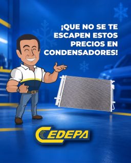 ❄️ ¡Este calor merece un A/C que enfríe y tu bolsillo unas buenas ofertas! 🔥
Tenemos ofertas en condensadores de aire acondicionado para Chevrolet Sail, Spark, Hyundai Verna, Kia Rio y K3.
💥 ¡Renueva el condensador de tu carro sin gastar de más! ¡Pilas 😎! es hora de venir a Cedepa:
📍 Matriz: Calle 110 y avenida 102.
📍 Sucursal: Avenida 113 y calle Las Acacias.
📲 0995541378
#CedepaEsGarantía #Condensadores #AireAcondicionadoAutomotriz #Autopartes #OfertasCedepa