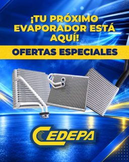¡Evaporadores a precios imperdibles 😉!
Este sábado, ¡ponte las pilas👀! Evaporadores y el más amplio stock de autopartes de calidad, te esperan en Cedepa 🙌🏼:
📍 Matriz: Calle 110 y avenida 102.
📍 Sucursal: Avenida 113 y calle Las Acacias.
📲 0995541378
#CedepaEsGarantía #PromocionesDeOctubre #AireAcondicionadoAutomotriz #RepuestosAutomotrices #ClimatizaciónAutomotriz