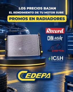 ¿Toca cambiar el radiador? ¡Que el precio no te frene! 😎

¡Tenemos promociones en radiadores de calidad!

👉 Desliza, encuentra el modelo que necesitas y corre a comprar en Cedepa: 

📍 Matriz: Calle 110 y avenida 102.
📍 Sucursal: Avenida 113 y calle Las Acacias.
📲 0995541378

#CedepaEsGarantía #Radiadores #RepuestosAutomotrices #PromocionesCedepa